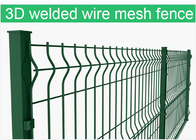 3 折り 3d 曲がりくねったワイヤ網 フェンス 緑色 PVC コーティング 溶接