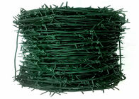 緑ポリ塩化ビニールは鋼鉄有刺鉄線、農場の使用のための二重繊維のねじられた鋼線に塗りました