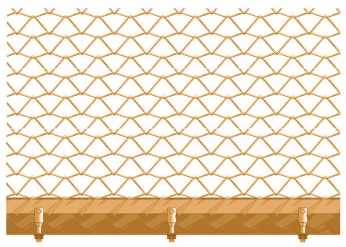 1.2mの適用範囲が広い螺線形によって編まれるステンレス鋼の網のカーテンの飾り布