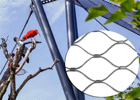 7 × 19の構造304のステンレス鋼の動物園の網2" × 2"網サイズの動物の使用