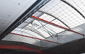 次保護の人々のための正方形パターンが付いているステンレス鋼 ケーブルの網の天井および優秀な照明を保障するため。