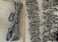 反盗難ステンレス鋼304の手によって編まれるワイヤー ロープの網袋1.2-2.8mm