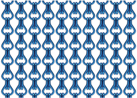 アルミ合金のチェーン・リンクの装飾の金網スクリーンのカーテンの青い色