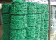 緑色PVCで覆われたダブルストランド 扭曲した刺線 農場用