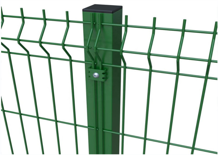 3 折り 3d 曲がりくねったワイヤ網 フェンス 緑色 PVC コーティング 溶接